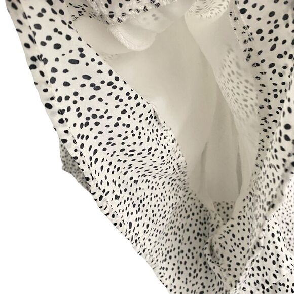 Forever 21 Polka Dot LongSleeved Sheer Blouse Shorts Jumpsuit Romper - Picture 7 of 8